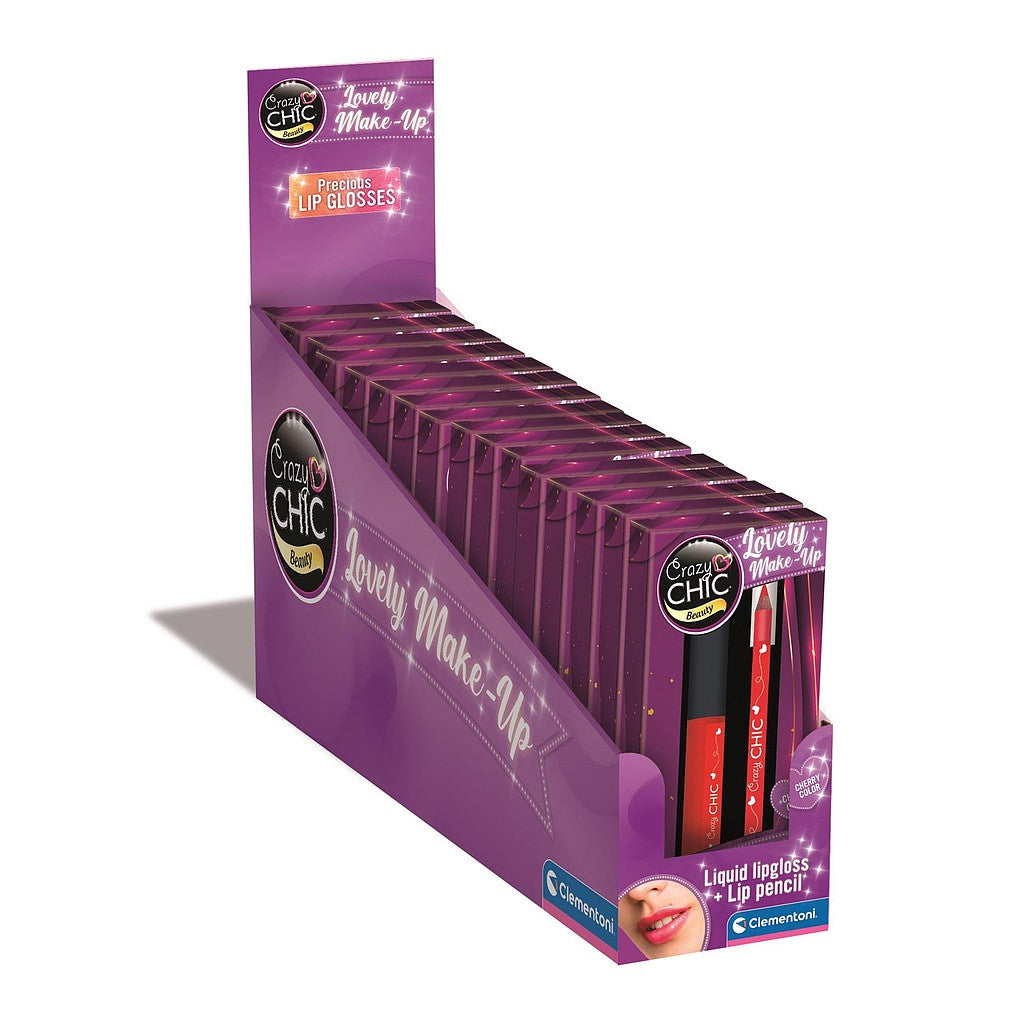 Crazy Chic Cherry lūpu spīdums un lūpu laineris Clementoni