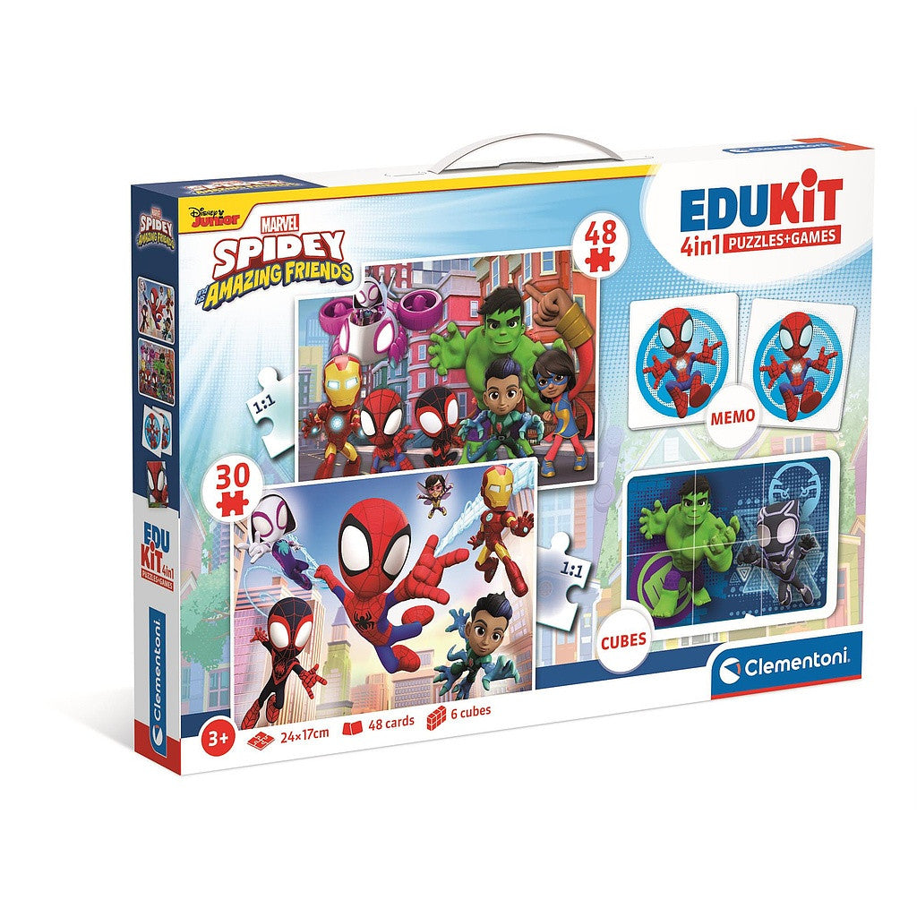 Zirnekļcilvēka un Spidey 4-in-1 spēļu kolekcija Clementoni