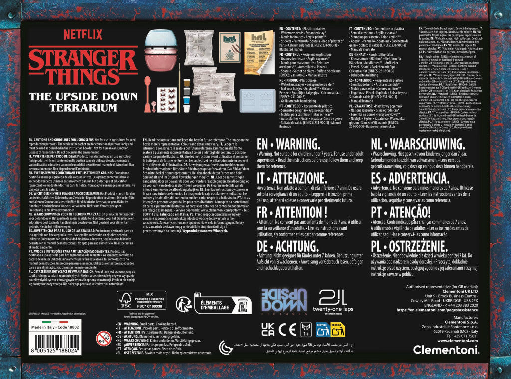 Stranger Things otrādi Clementoni terārijs