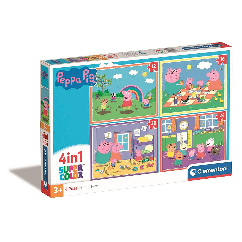 Peppa malac Pikniks un skola 4 az 1-ben puzzle Clementoni