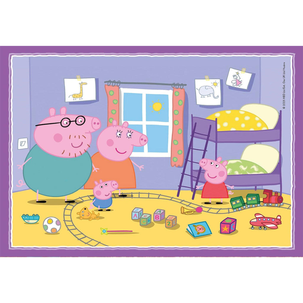 Peppa malac Pikniks un skola 4 az 1-ben puzzle Clementoni