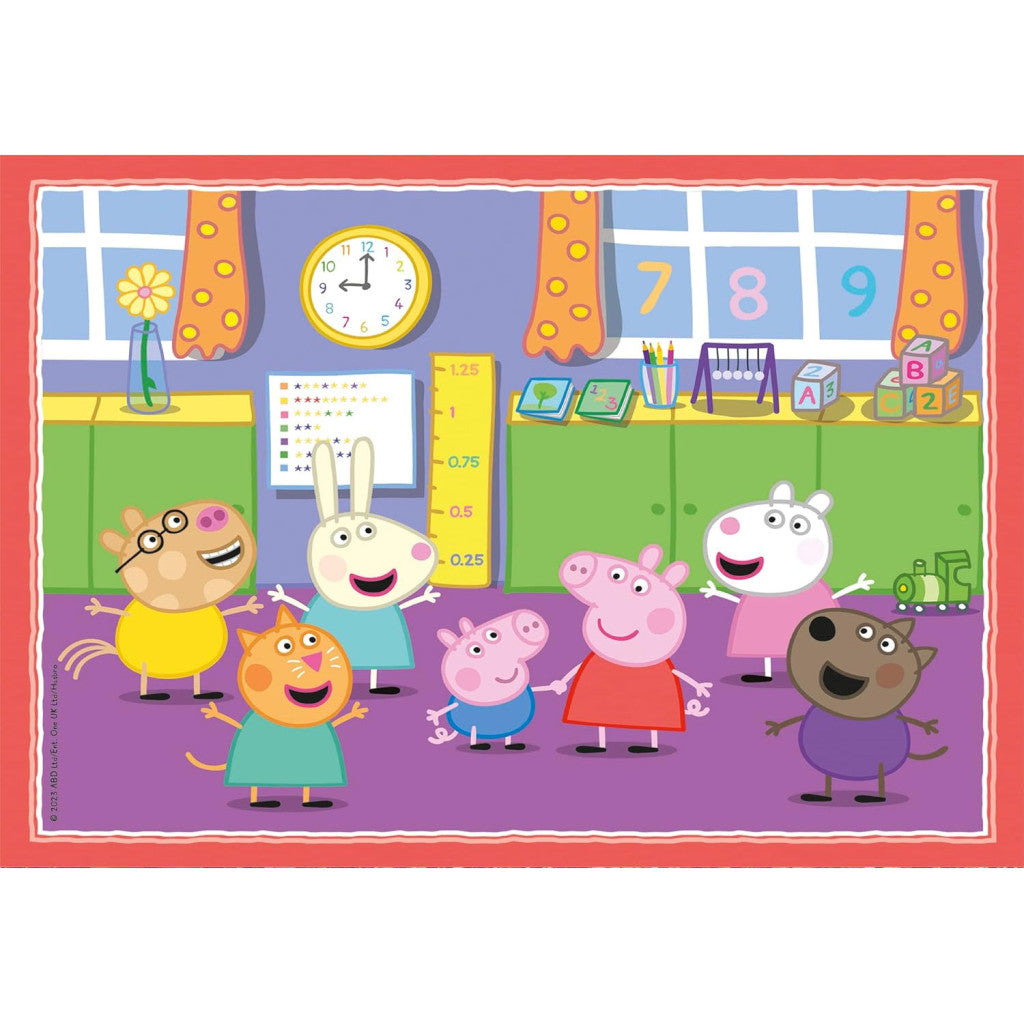 Peppa malac Pikniks un skola 4 az 1-ben puzzle Clementoni