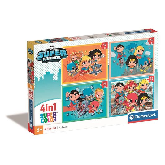 Jusice League Mini-mates DC Super Hero 4-in-1 puzle Clementoni