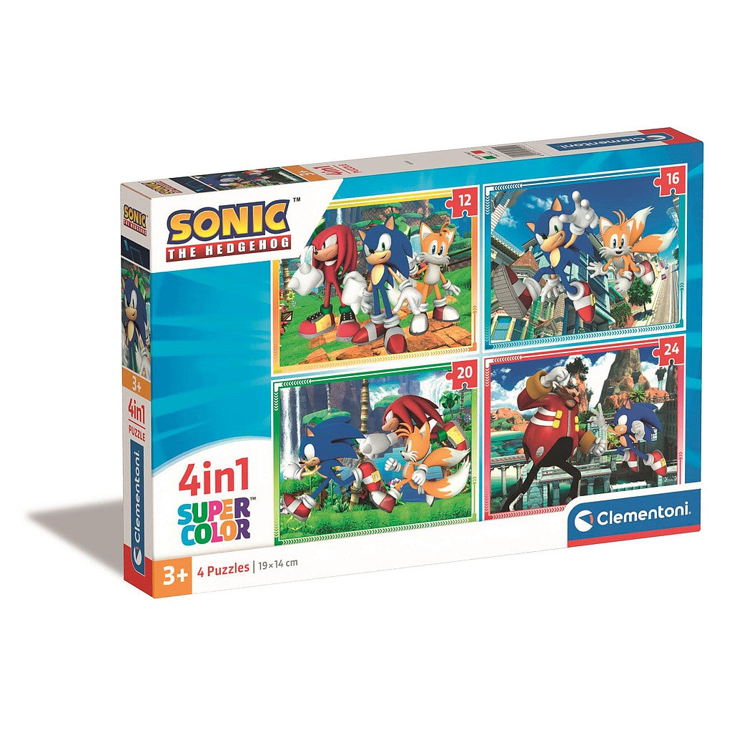 Sonic the Hedgehog Glāb dienu 4-in-1 puzle Clementoni