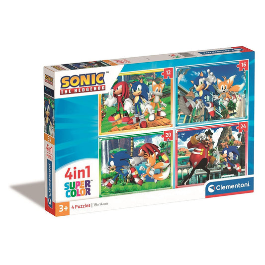 Sonic the Hedgehog Glāb dienu 4-in-1 puzle Clementoni