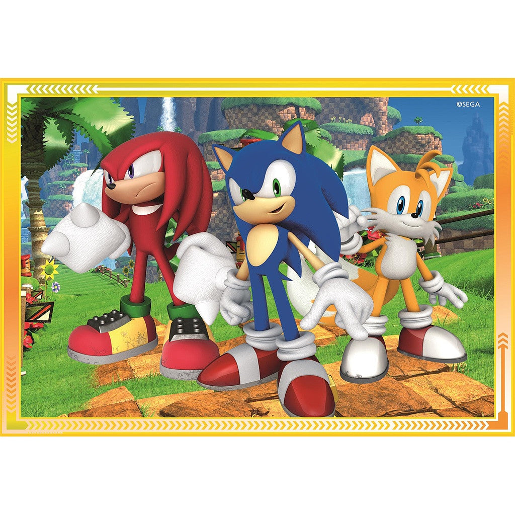 Sonic the Hedgehog Glāb dienu 4-in-1 puzle Clementoni