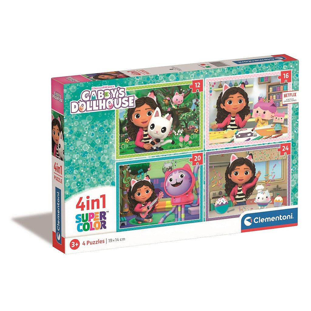 Gabby's Dollhouse Activities 4 in 1 puzle Clementoni