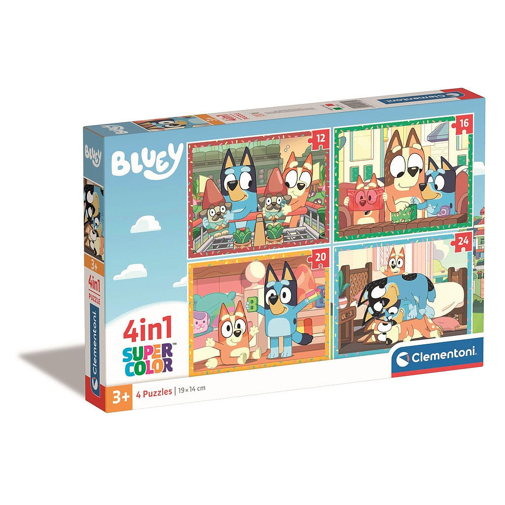 Bluey Play All Day 4-in-1 puzle Clementoni