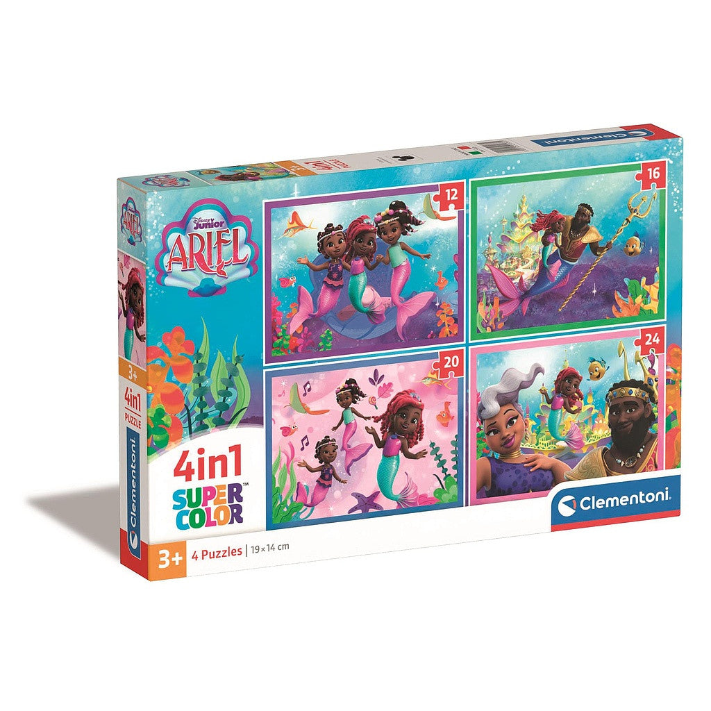 Disney Princess Junior Ariel 4 vienā puzle Clementoni