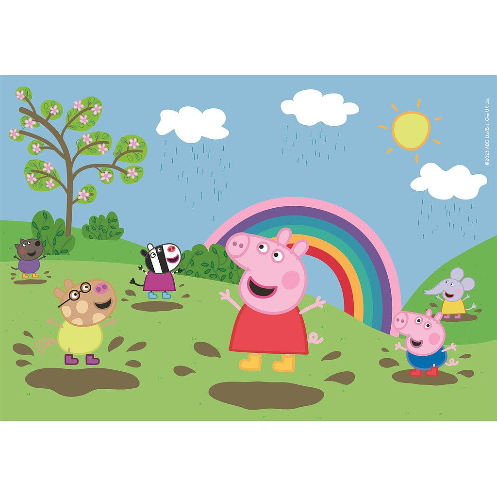 Peppa Pig dabas klase 2x60 gabaliņu puzle Clementoni