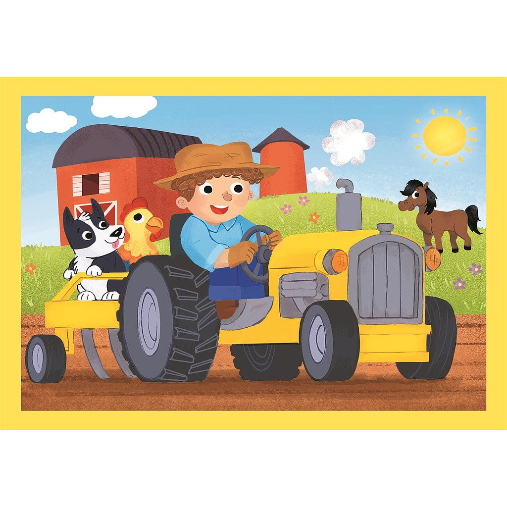 Transportlīdzeklis aizņemts darbā Celtniecības transportlīdzekļi 4-in-1 puzle Clementoni