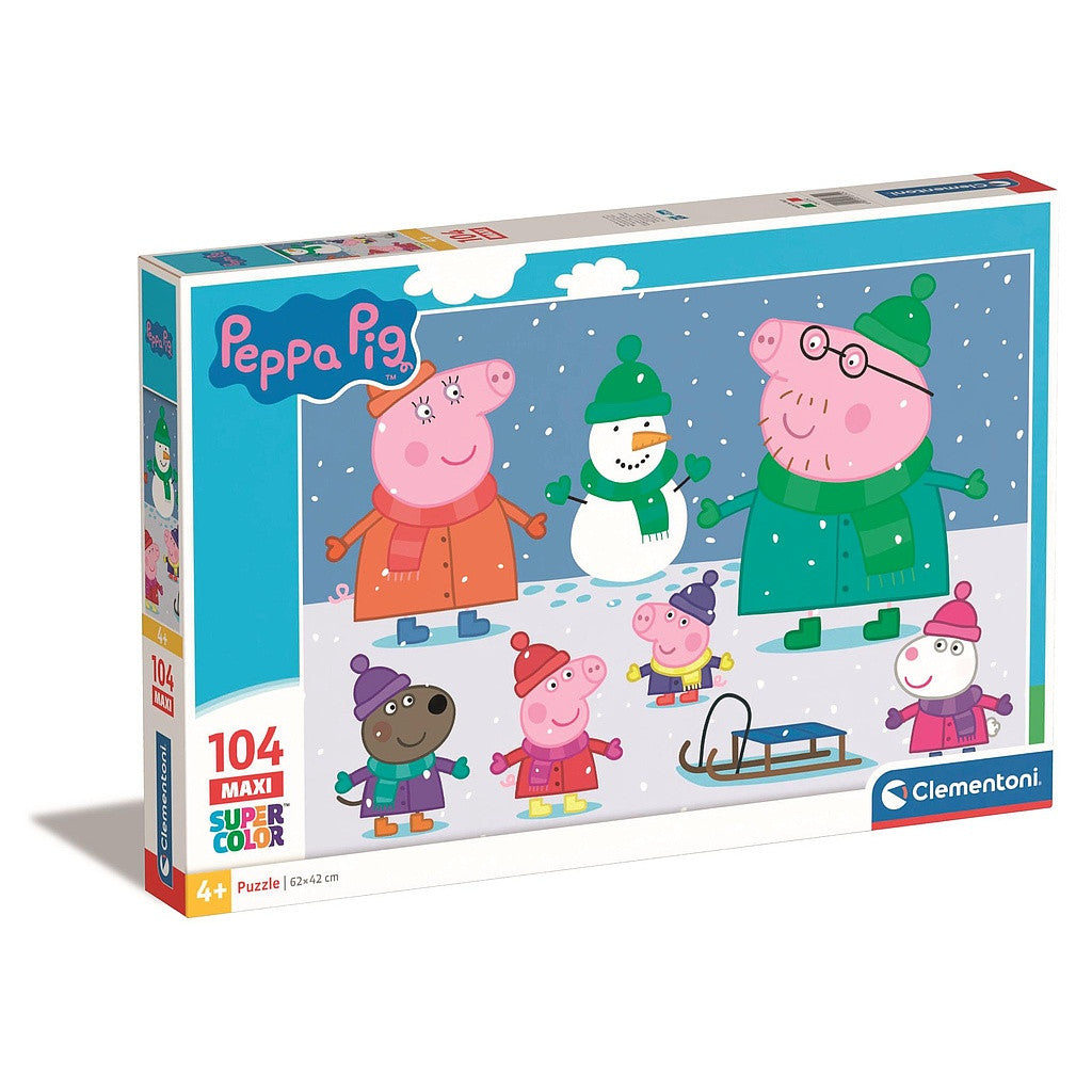 Peppa malac Snow 104 db-os maxi puzle Clementoni