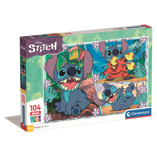 Disney Lilo un Stitch plazmas blastera 104 gabalu maksi puzle Clementoni