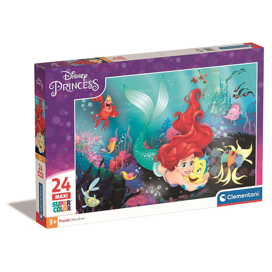 Disney princeses Ariel 24 detaļu maksi puzle Clementoni