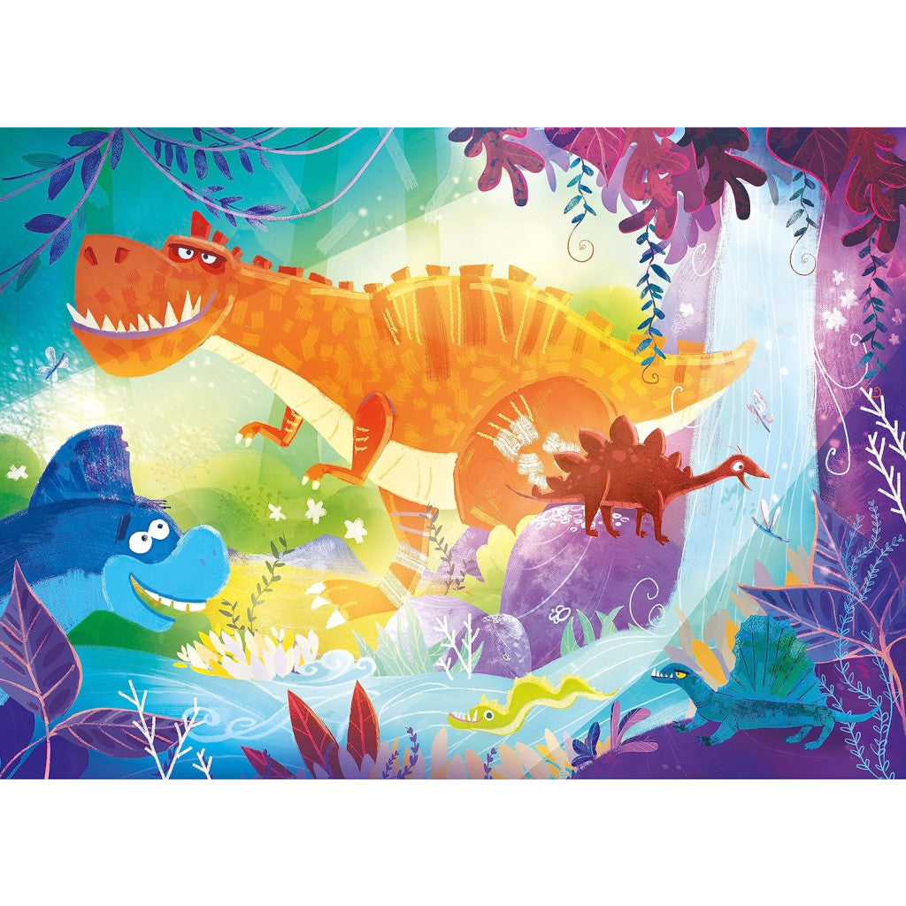 Dinozauru smieklīgā 2x20 gabalu puzle Clementoni