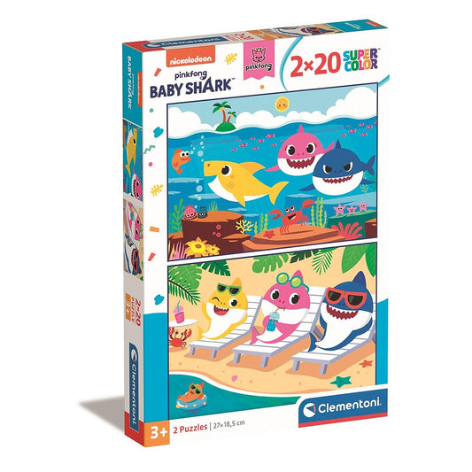 Baby Shark Beach 2x20 db-os puzle Clementoni