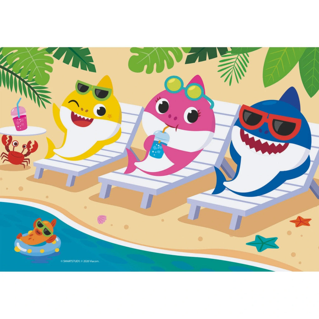 Baby Shark Beach 2x20 db-os puzle Clementoni