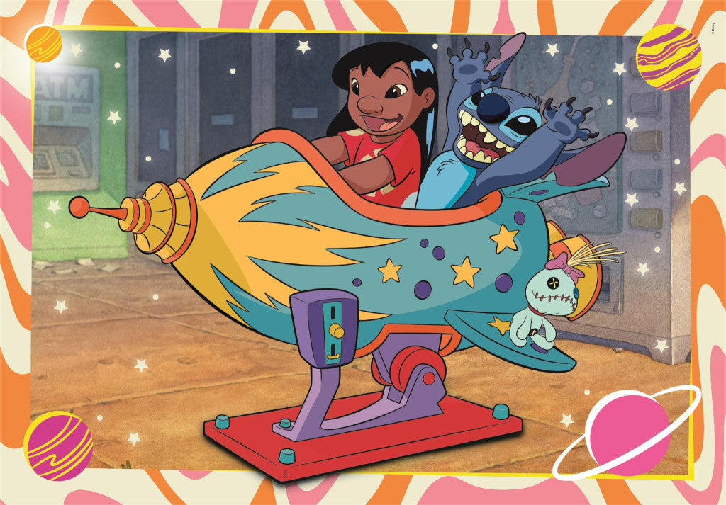 Disney Lilo un Stitch Galaktiskās brīvdienas 2x60 gabalu puzle Clementoni