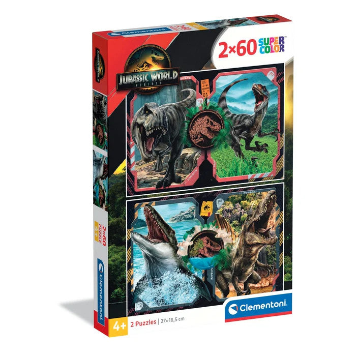 Jurassic World Bīstamās zonas 2x60 gabalu puzle Clementoni