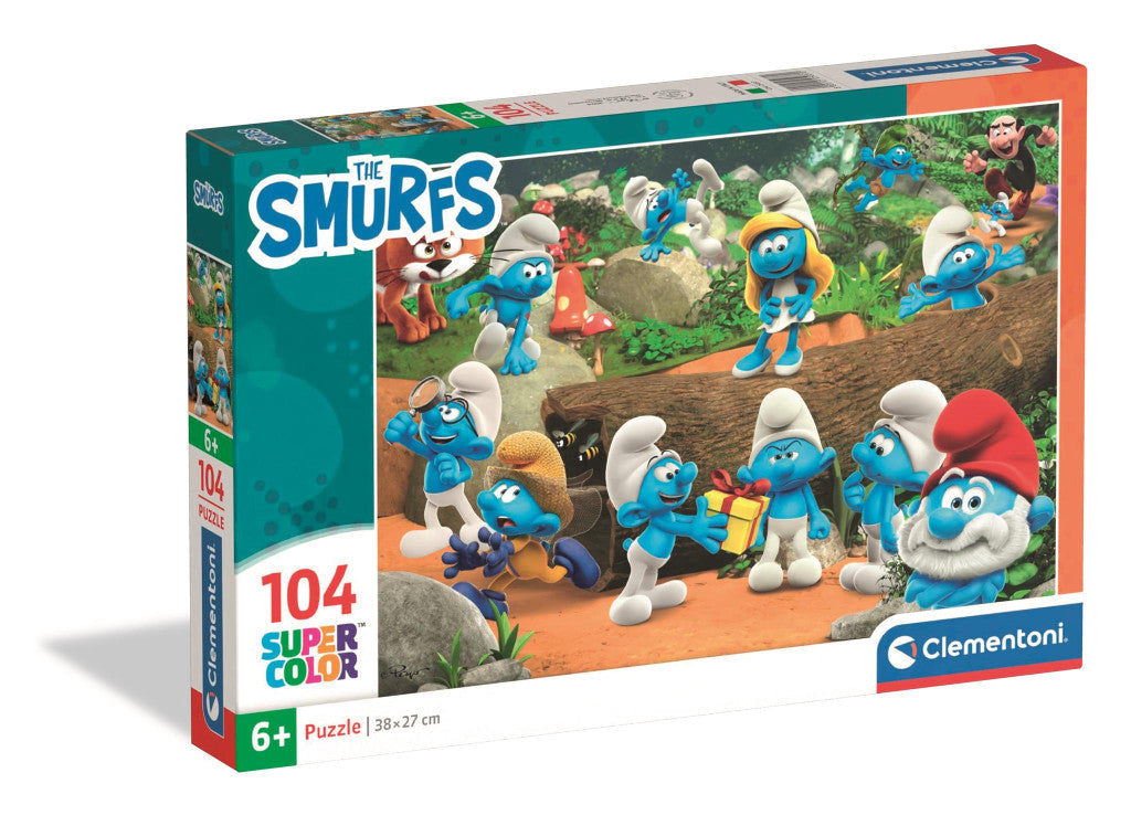 Smurfu meža 104 gabalu Clementoni puzle