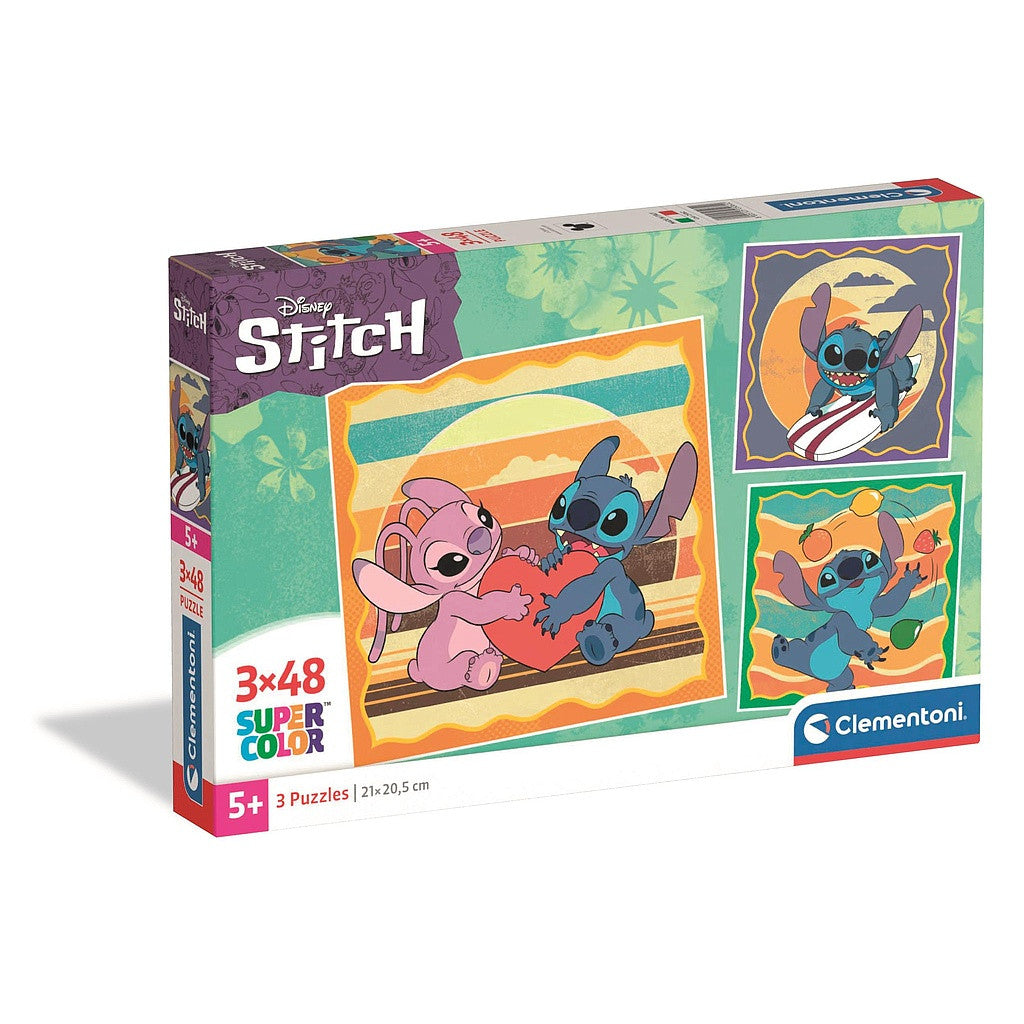 Disney Lilo un Stitch 3x48 gab. puzle Clementoni