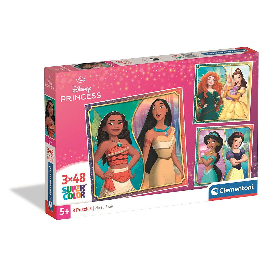 Disney Princess 3x48 gabalu puzle Clementoni