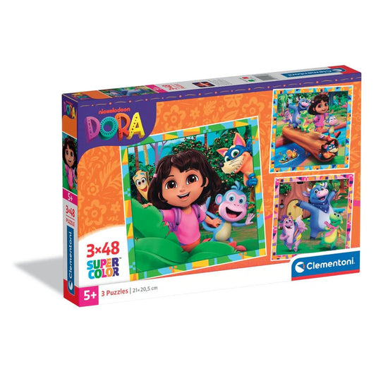 Dora the Explorer Džungļu meklējumi Clementoni 3x48 gabalu puzle