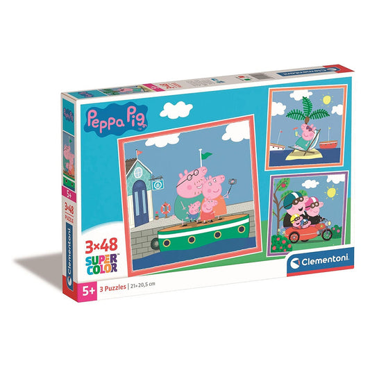 Peppa Pig relaksējoša 3x48 gabalu puzle Clementoni
