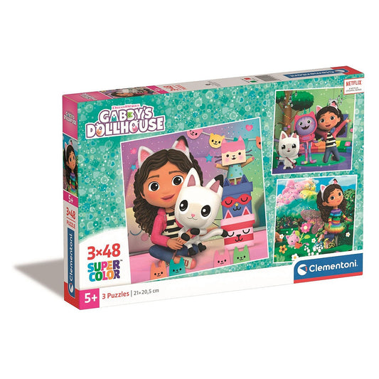 Gabby's Dollhouse Playland 3x48 gabalu puzle Clementoni