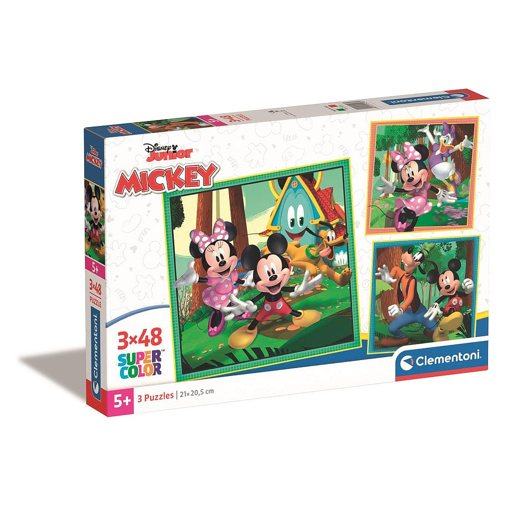 Disney Mikija kluba mājas 3x48 gab. puzle Clementoni