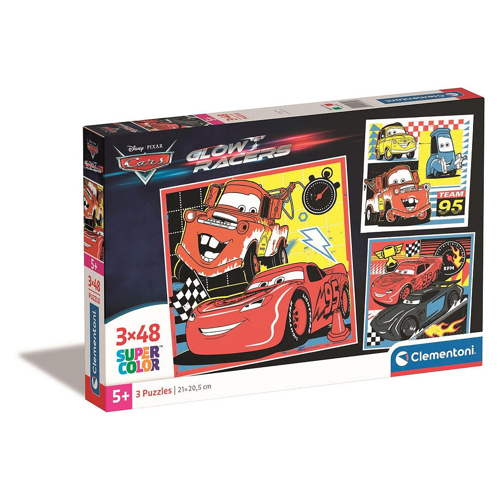 Disney Cars Team-95 3x48 gab. puzle Clementoni