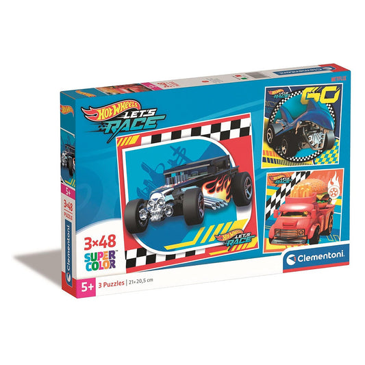 Hot Wheels Go 3x48 db-os puzle Clementoni