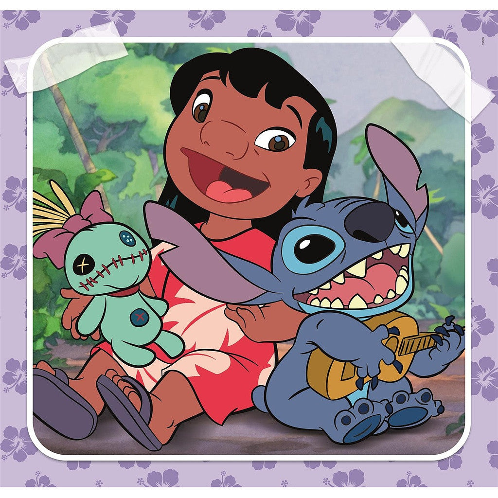 Disney Lilo un Stitch mūzika, ģitāras spēlēšana, 3x48 gab. puzle, Clementoni
