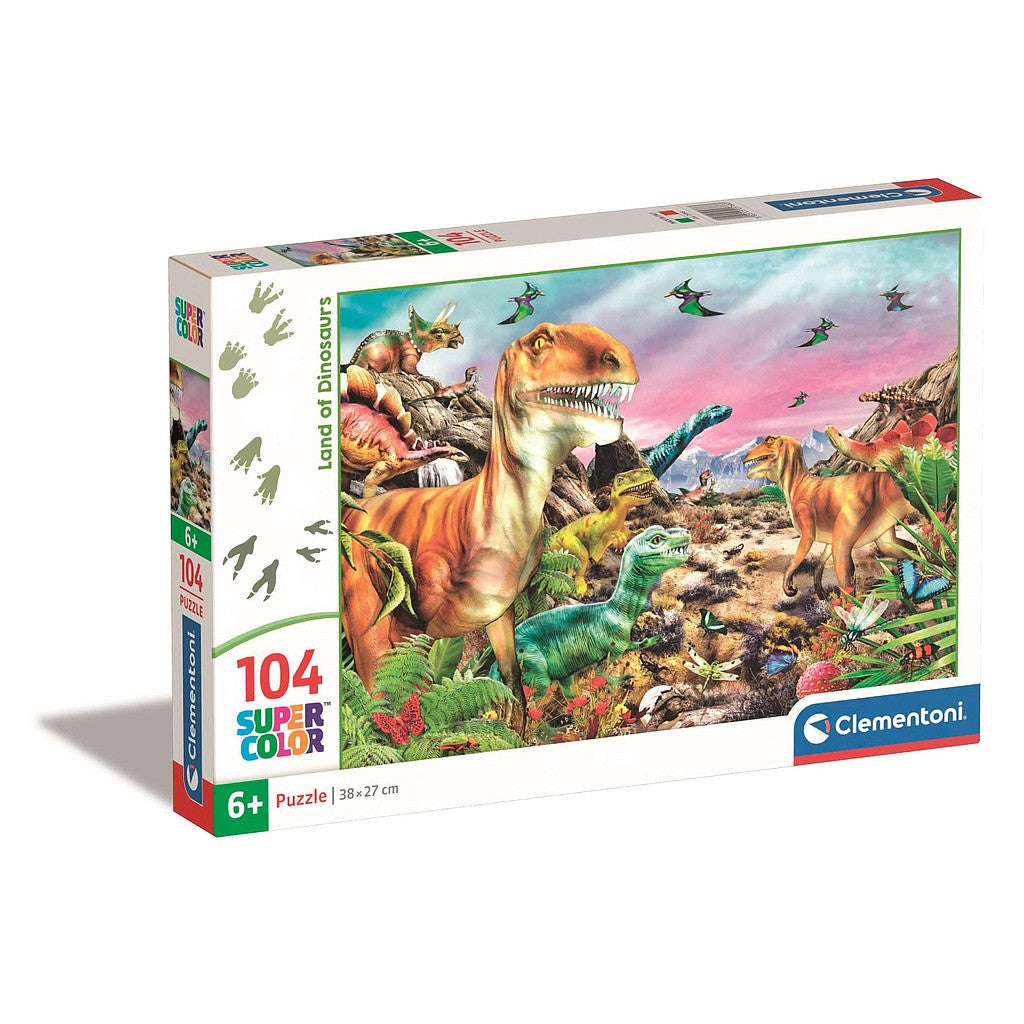 Clementoni puzle "Dinozauru zeme" ar 104 gabaliņiem