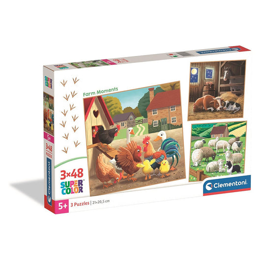 Clementoni "Farm Moments" 3x48 gabalu puzle