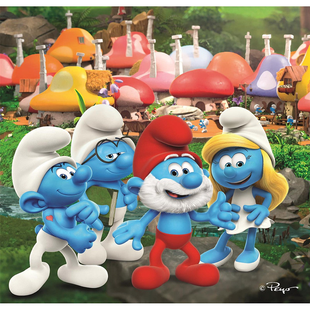 Smurfu 3x48 gabalu puzle Clementoni