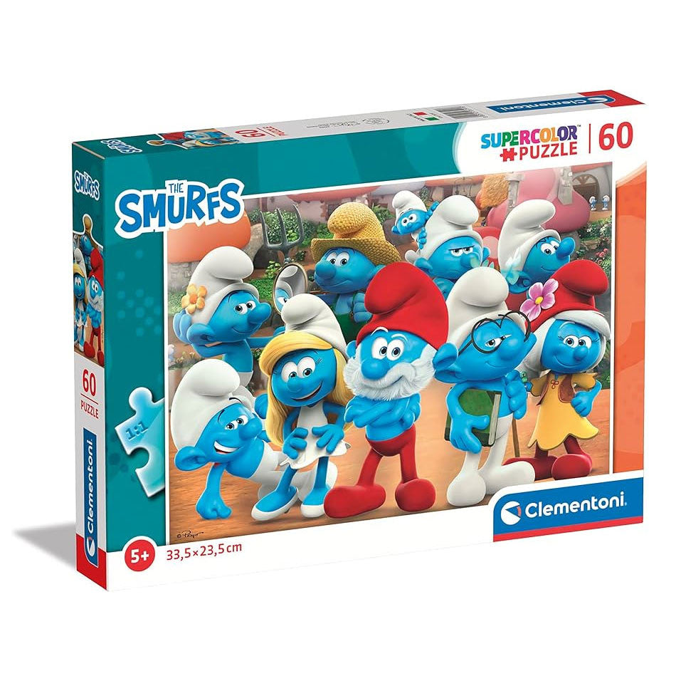 Smurfu salidojums 60 gabalu Clementoni puzle