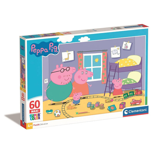 Peppa malac rotaļu istaba 60 db-os maxi puzle Clementoni