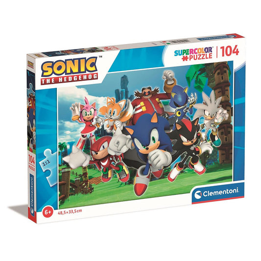 Sonic the Hedgehog varoņu 104 gabalu Clementoni puzle