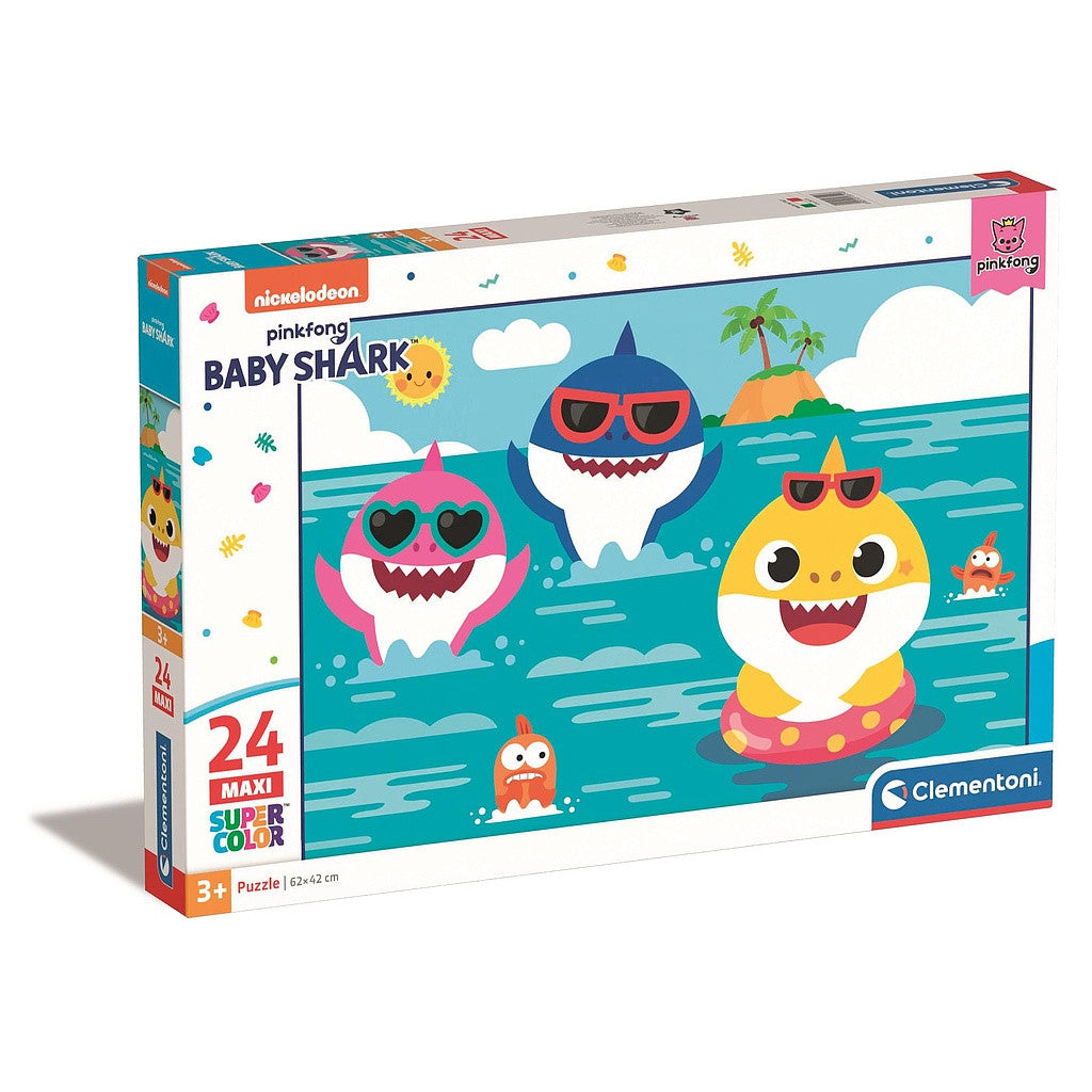 Clementoni Baby Shark Vacation 24 db-os maxi puzle
