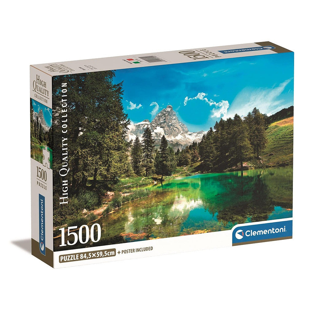 Clementoni kompaktā puzle "Cities Blue Lake New Zealand", 1500 gabaliņi
