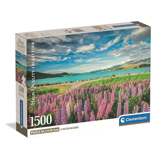 Pilsētas Tekapo ezers Jaunzēlande 1500 gabalu puzle Clementoni