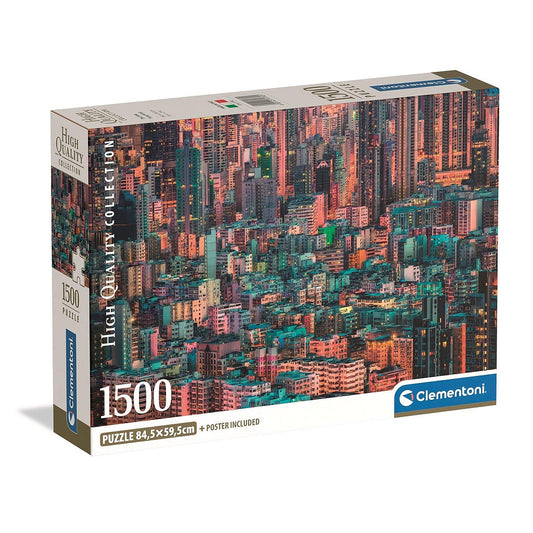 Clementoni kompaktā puzle "Cities Hive Hong Kong", 1500 gabaliņi
