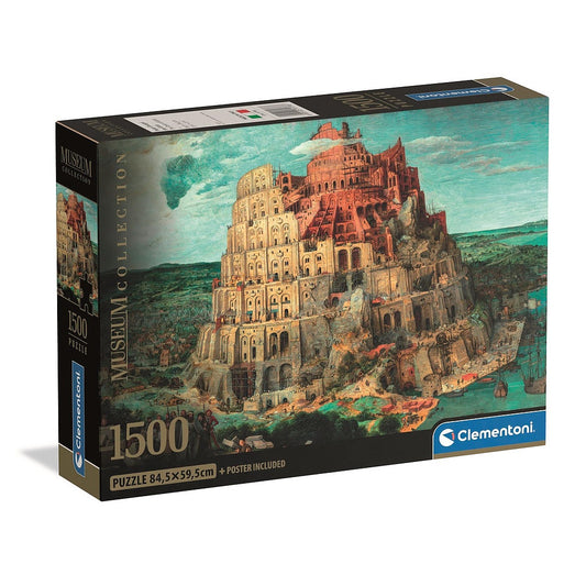 Clementoni Art Babel Tower 1500 detaļu kompaktā puzle