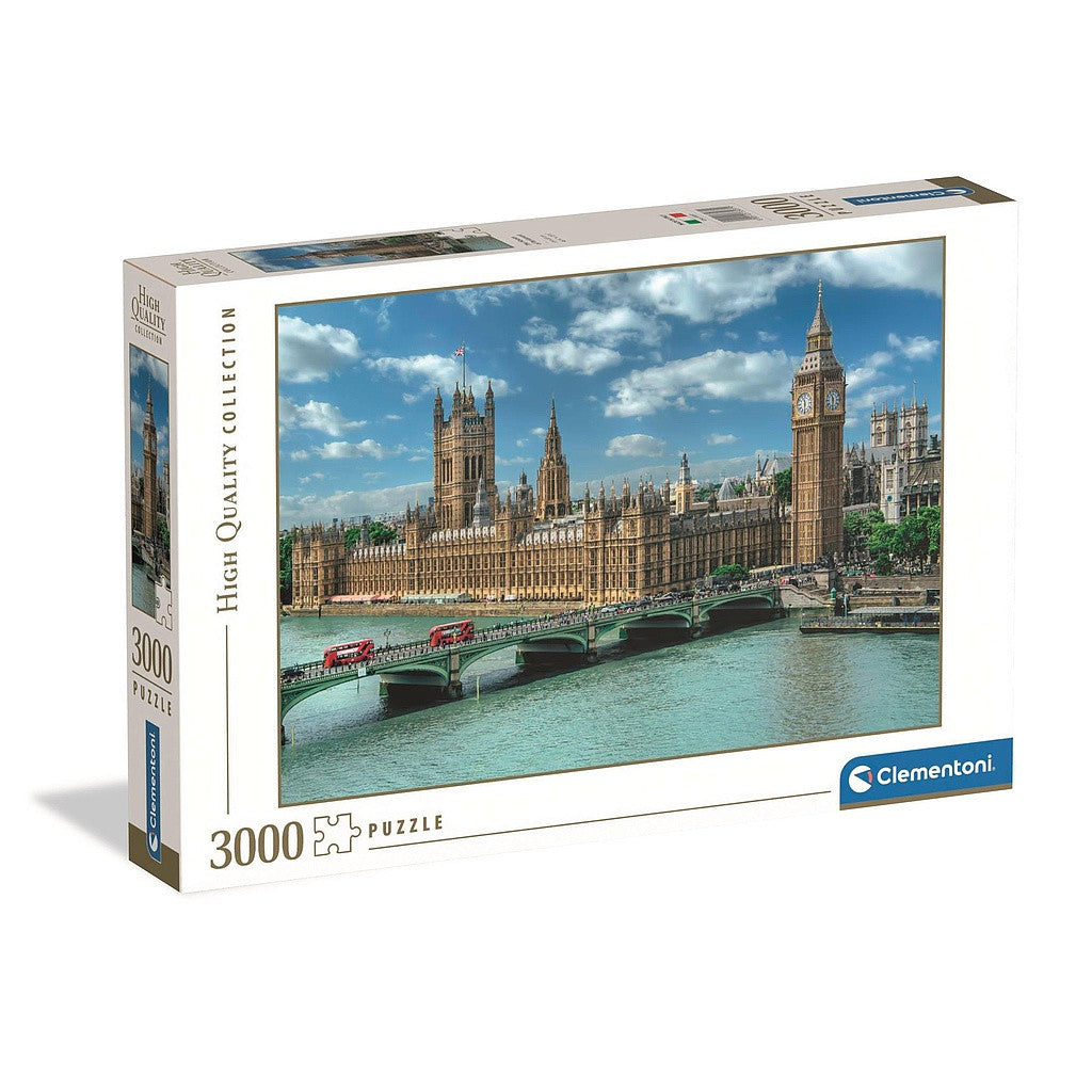 Pilsētas Parlamenta ēka Londona 3000 gabalu puzle Clementoni