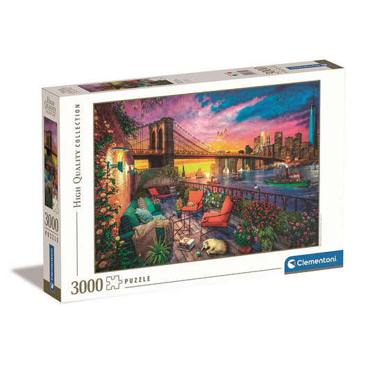 Clementoni 3000 gabalu puzle "Cities Balcony Sunset New York"