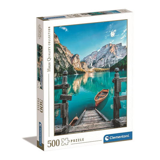 Pilsētas Braies ezers Itālija 500 gabalu puzle Clementoni