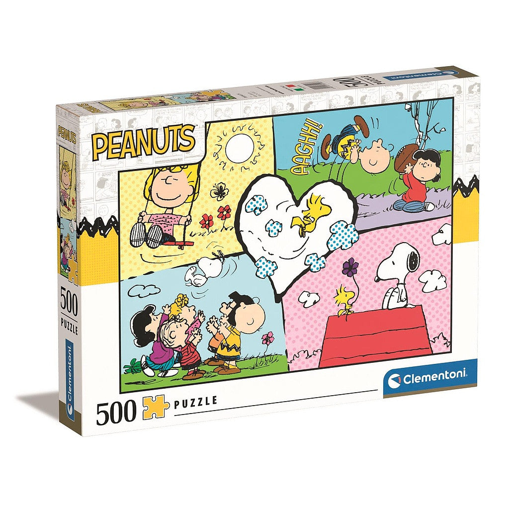 Snoopy komiksu stila 500 db-os puzle Clementoni