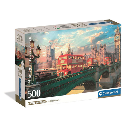 Clementoni kompaktā puzle "Cities Westminster Bridge London", 500 gabaliņi