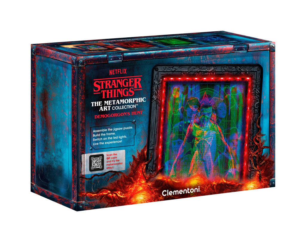 Stranger Things Demogorgon 520 gabalu puzle ar LED rāmi Clementoni